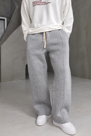 350 GSM Grey Stripe Cozy Sweatpant