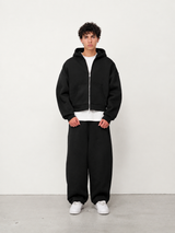 350 GSM Reverse Zip Co-ord set Black