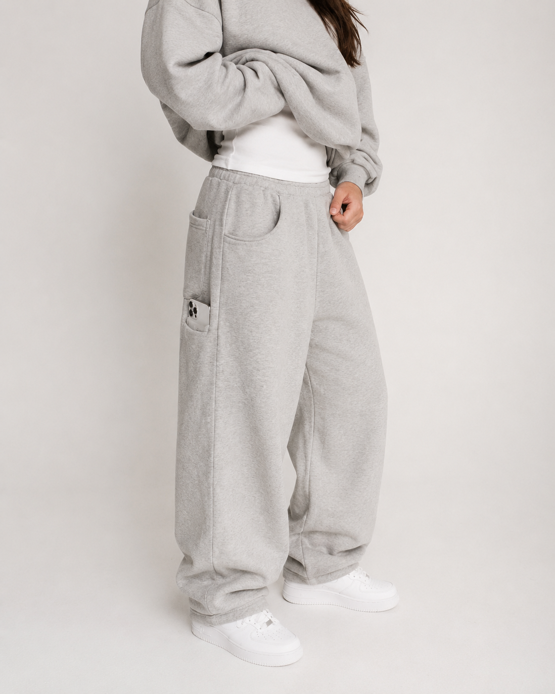 320 GSM Grey Baggy Side Pocket Sweatpant