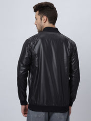 Black Biker Bomber Jacket