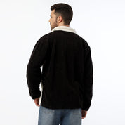 Cream Black Sherpa Jacket