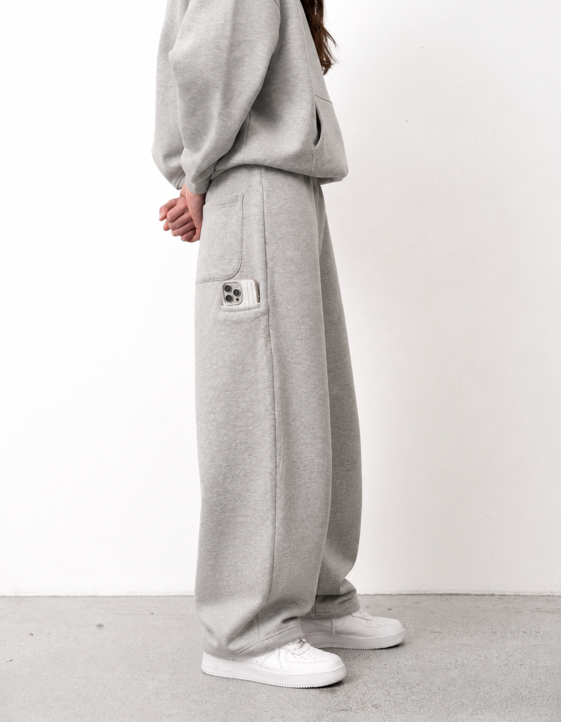 320 GSM Grey Baggy Side Pocket Sweatpant