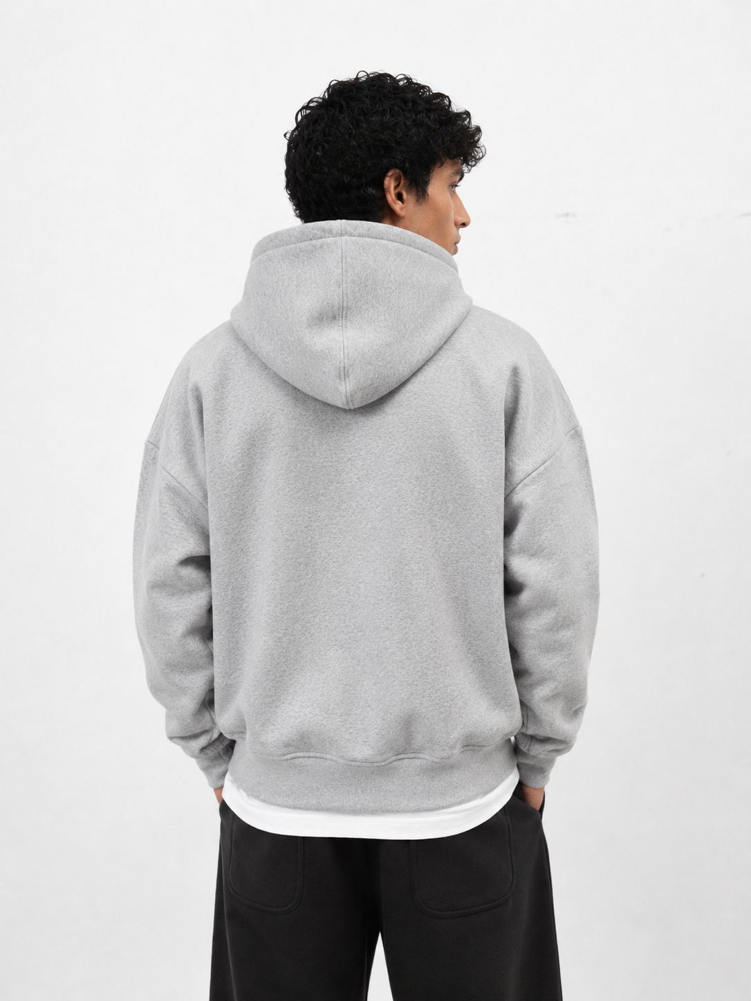 350 GSM Grey Reverse Zipper Hoodie