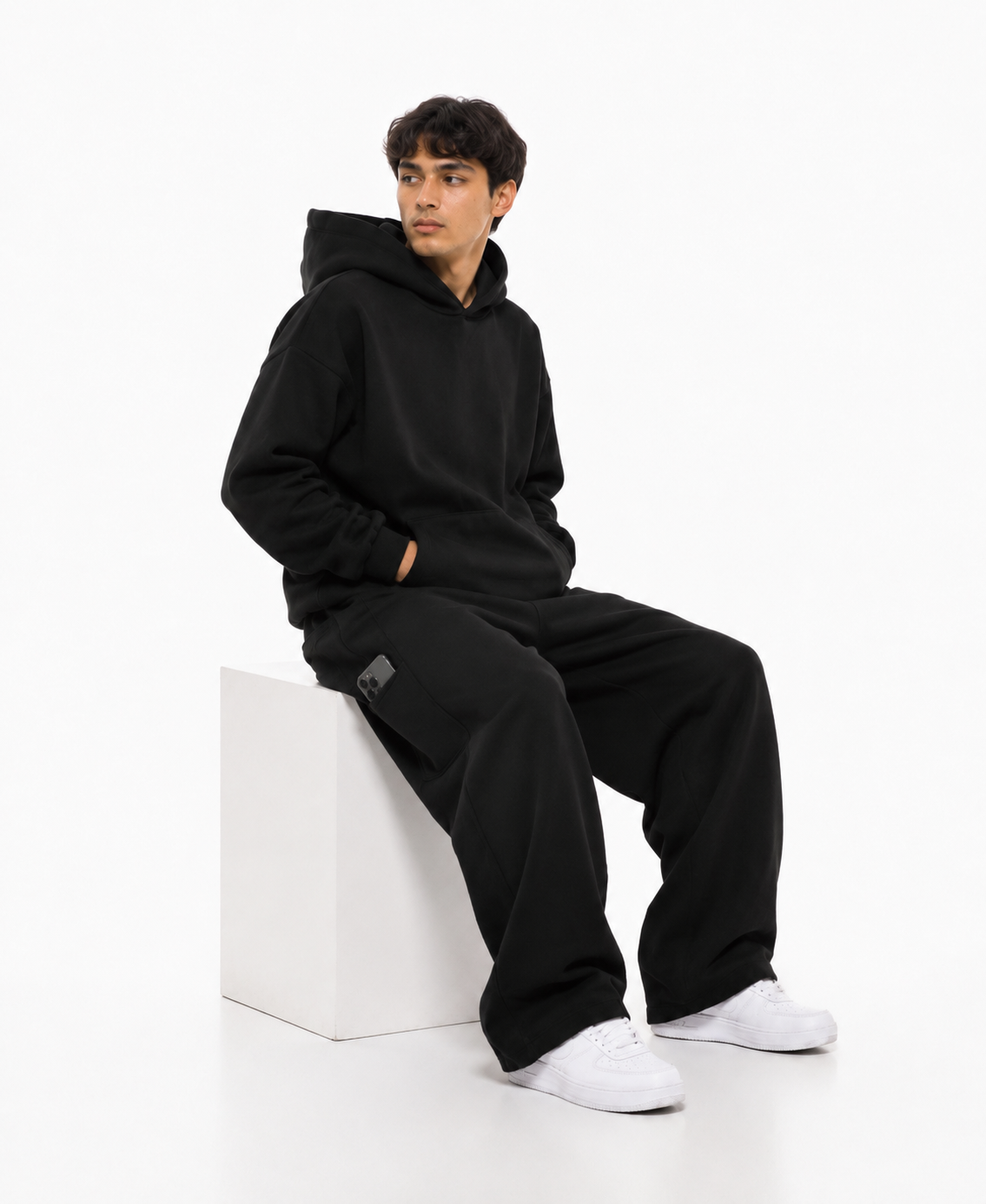 Heavyweight Black co-ord set Men