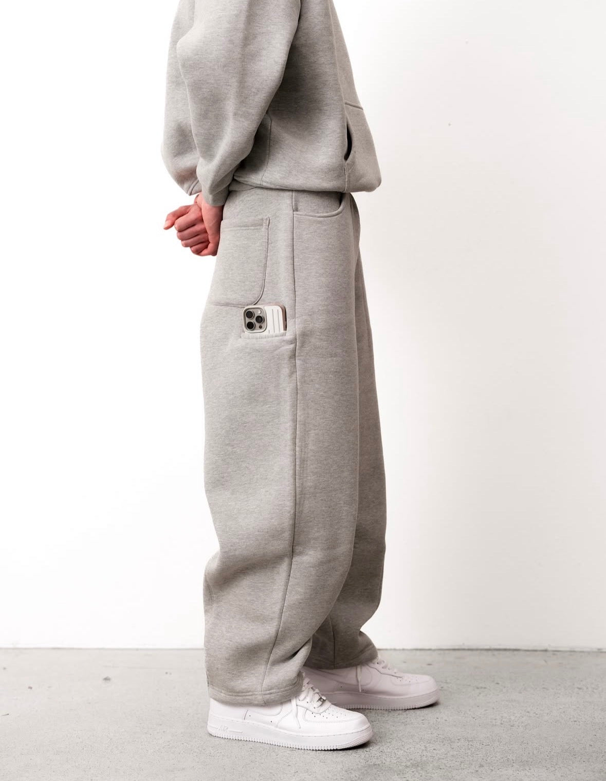 320 GSM Grey Baggy Side Pocket Sweatpant