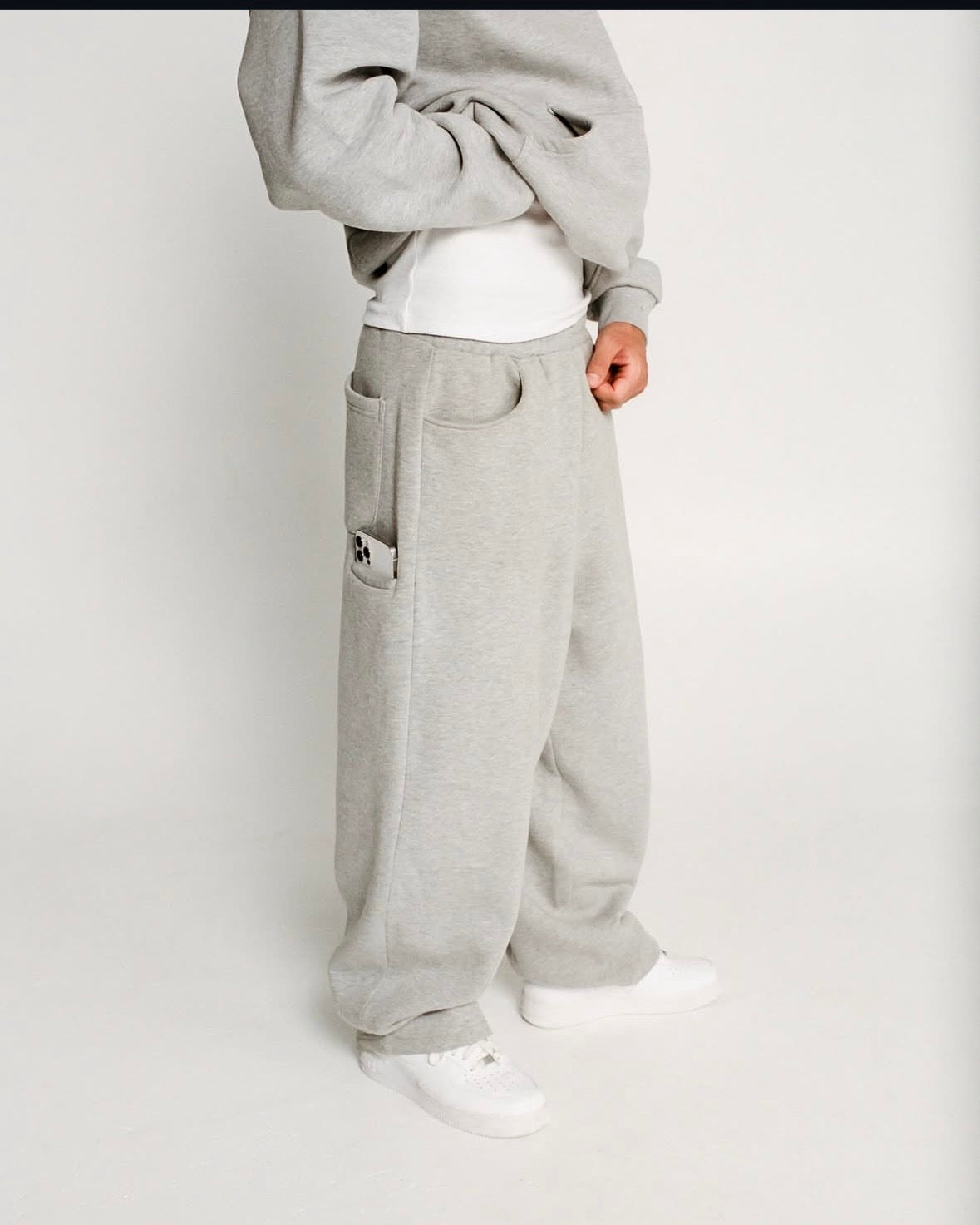 320 GSM Grey Baggy Side Pocket Sweatpant