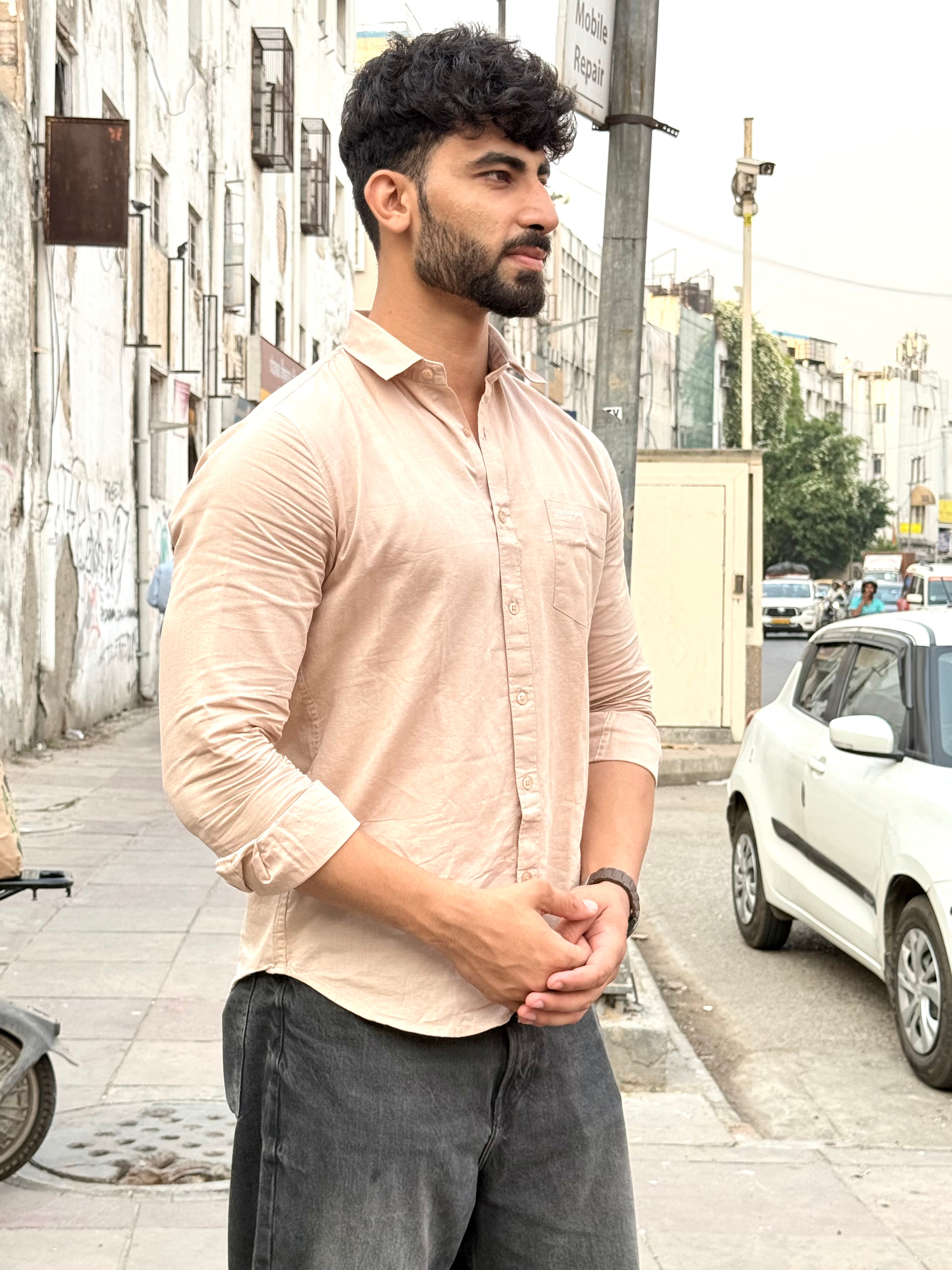 Beige Linen Shirt