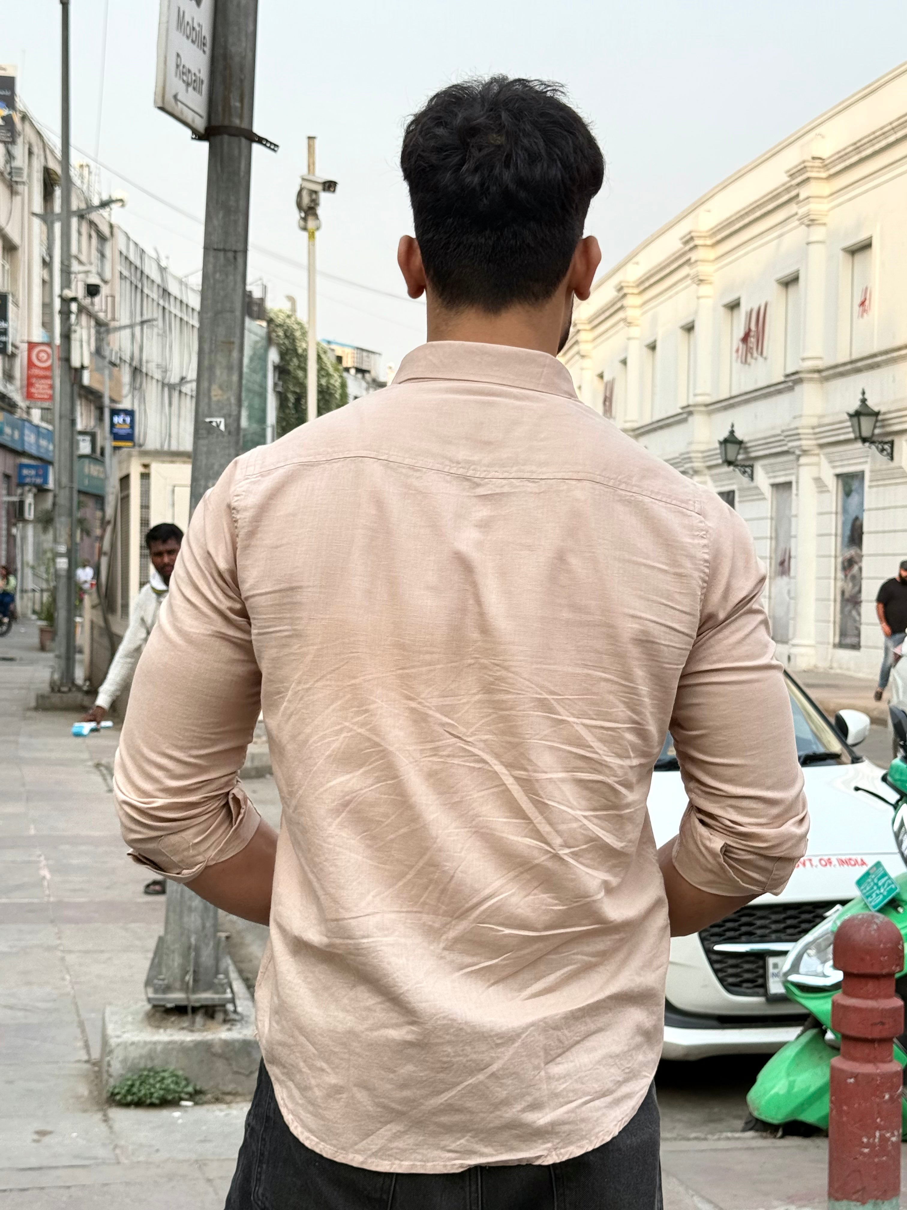 Beige Linen Shirt