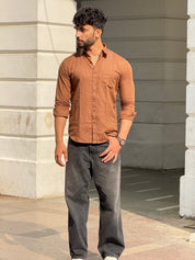 Brown Linen Shirt