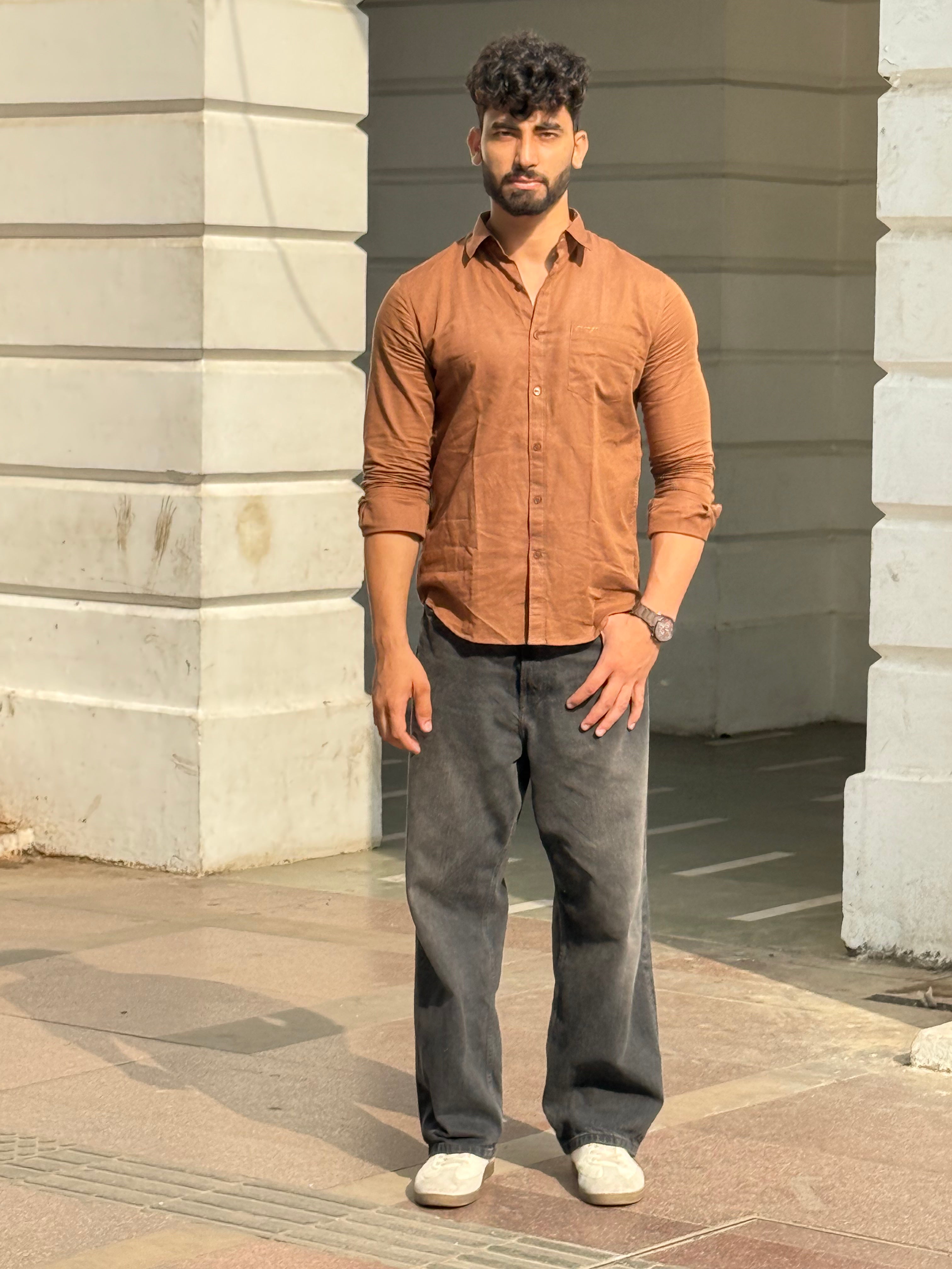 Brown Linen Shirt