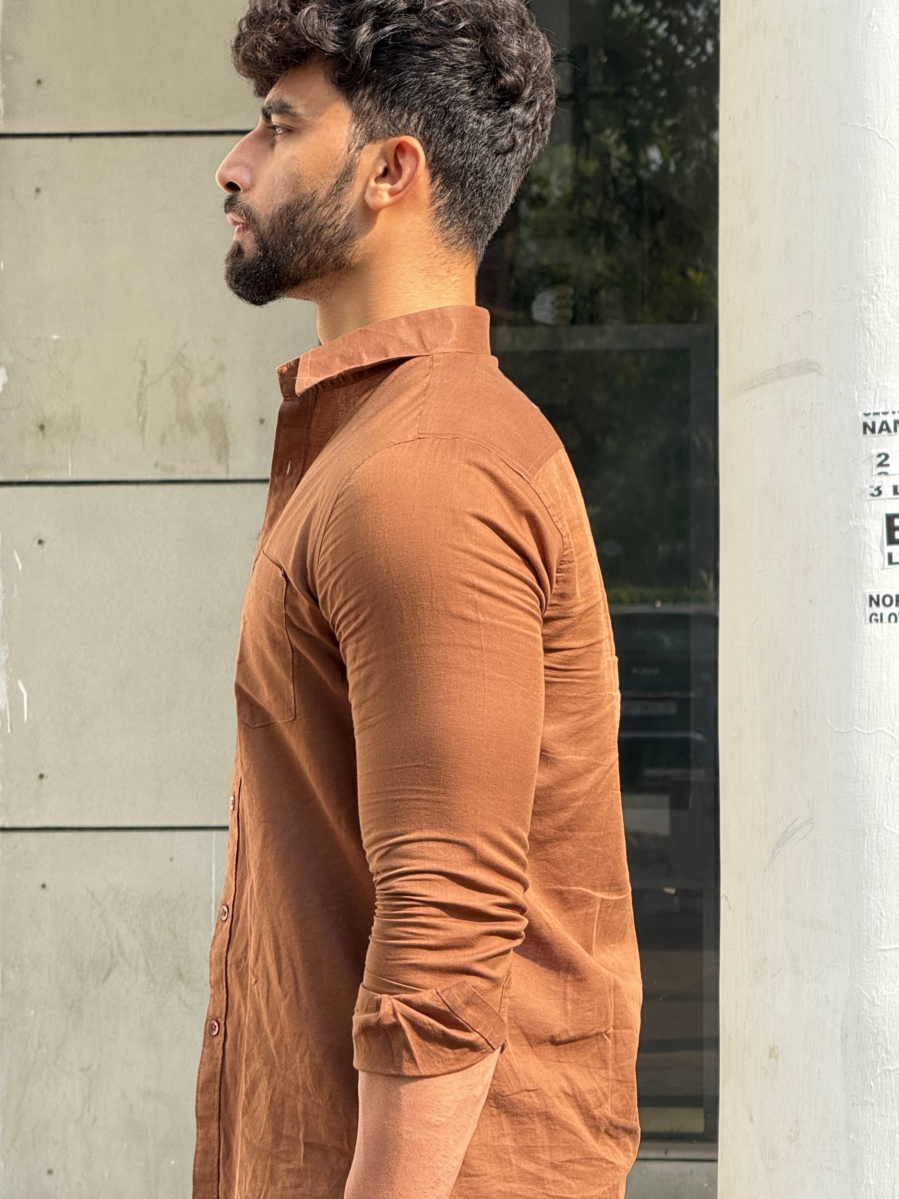 Brown Linen Shirt