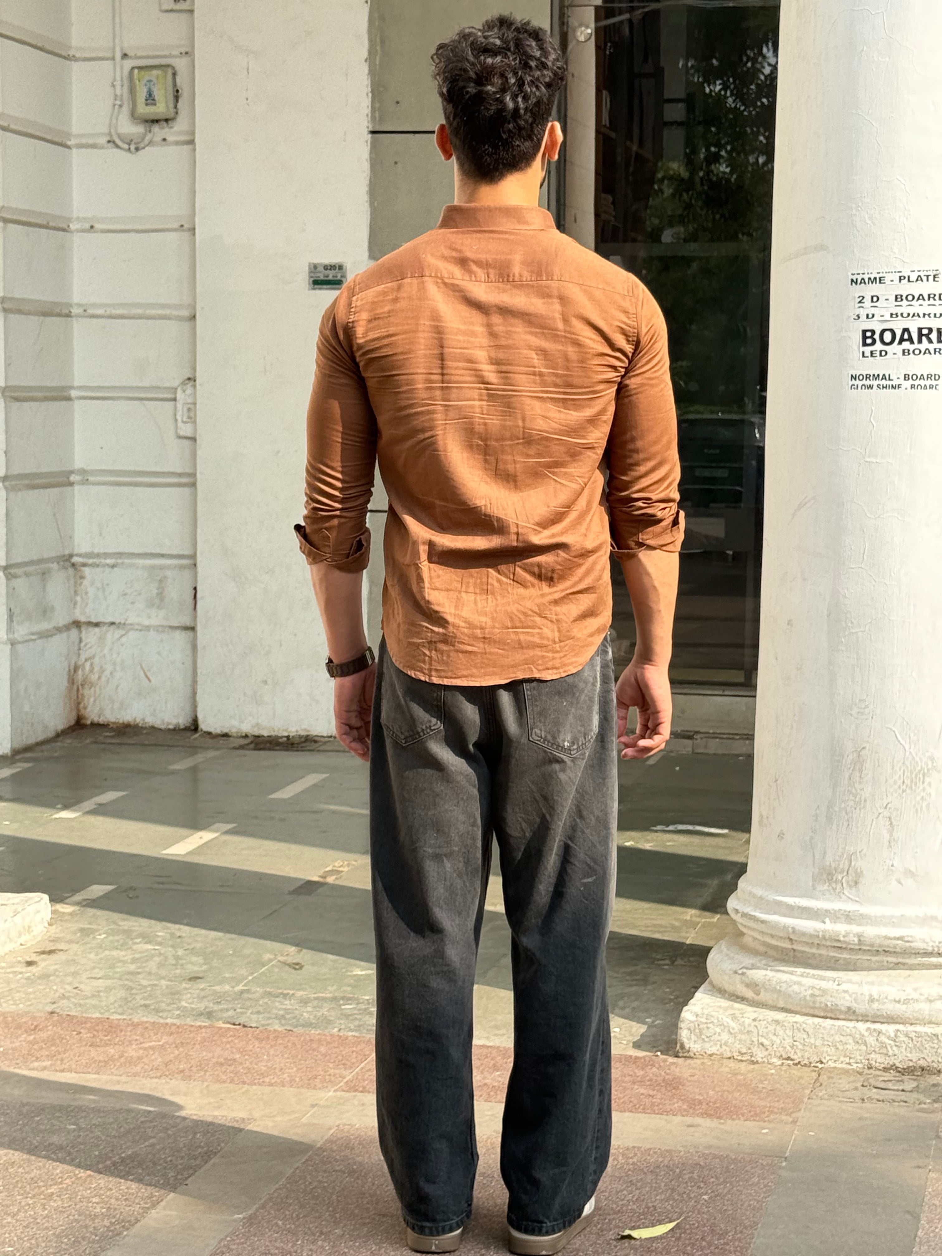 Brown Linen Shirt