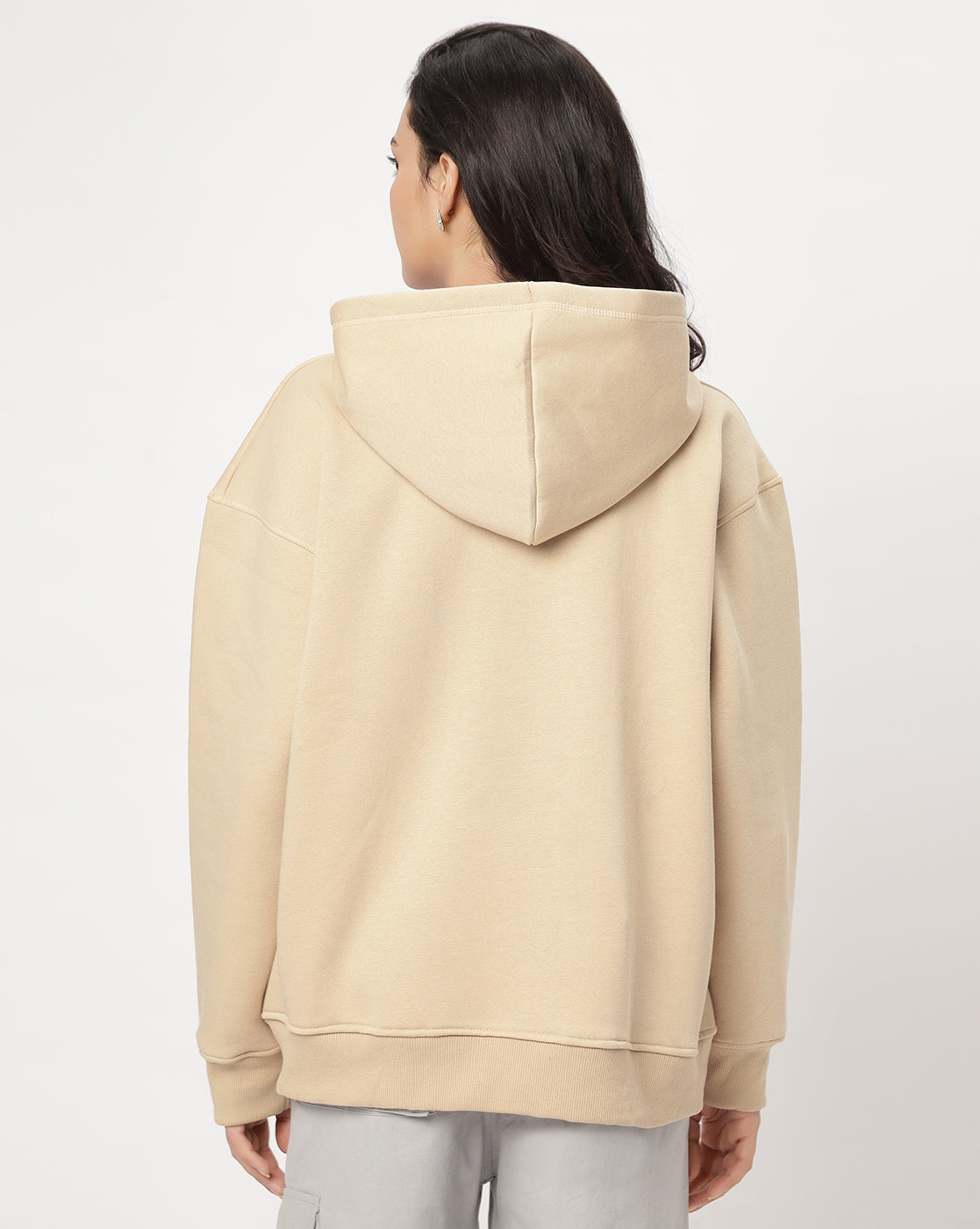 Beige Oversize Hoodie