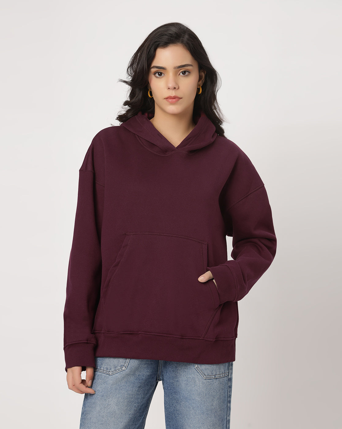 Wine Oversize Hoodie