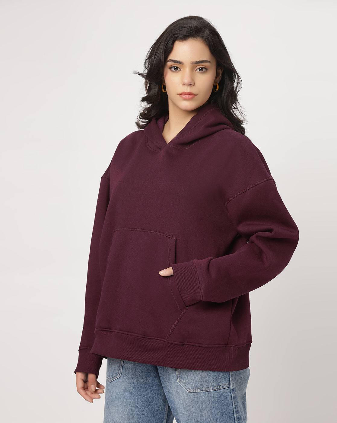 Wine Oversize Hoodie