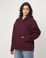 Wine Oversize Hoodie