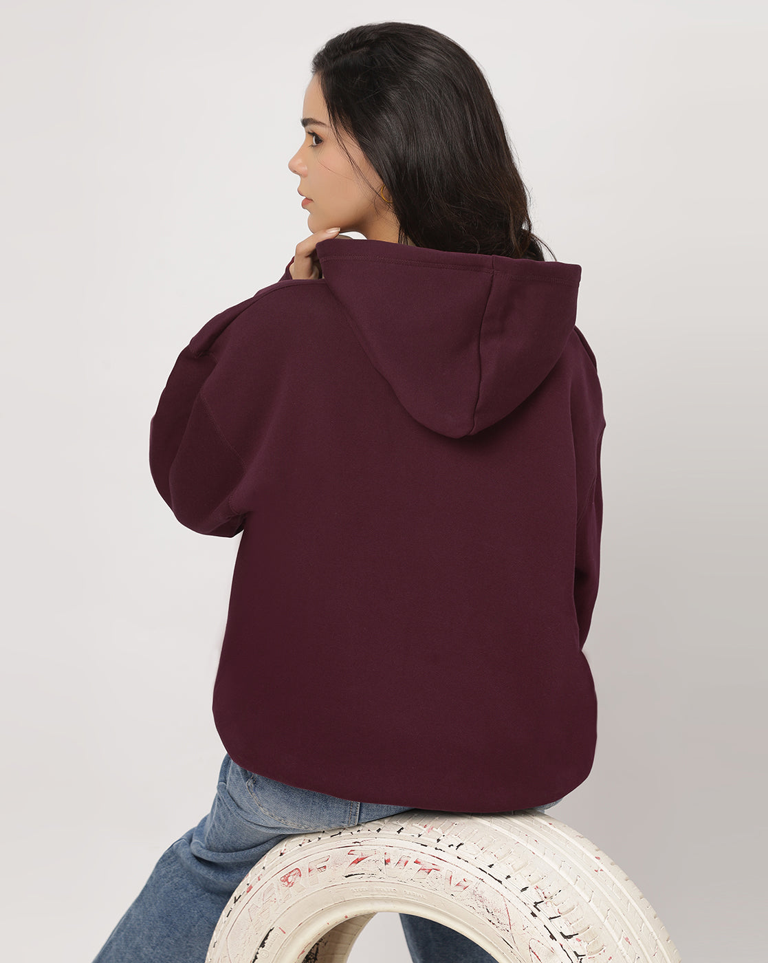 Wine Oversize Hoodie