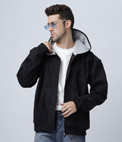 Oversize Black Zipper Hoodie