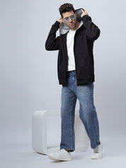 Oversize Black Zipper Hoodie