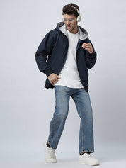 Oversize Navy Zipper Hoodie