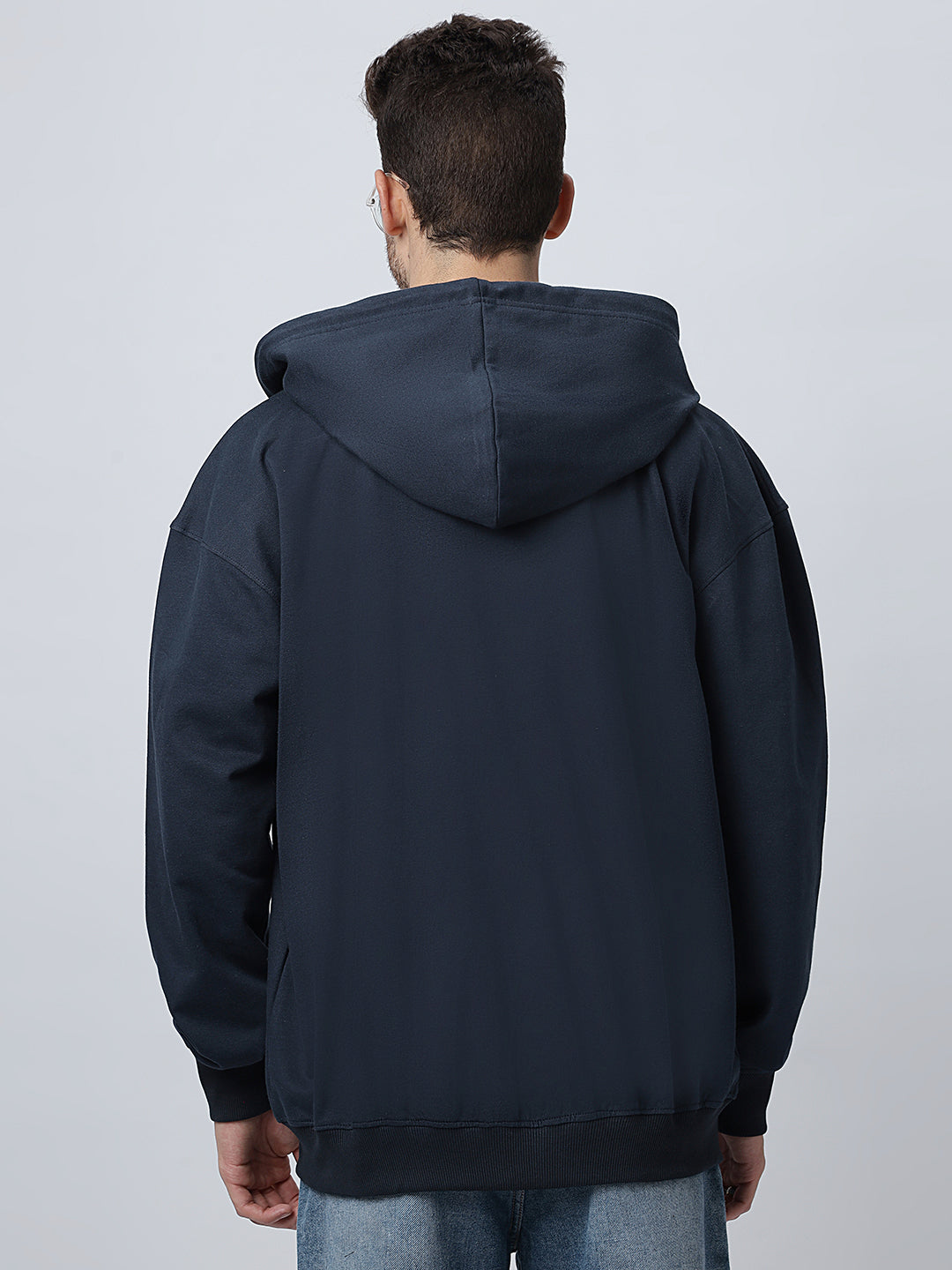 Oversize Navy Zipper Hoodie