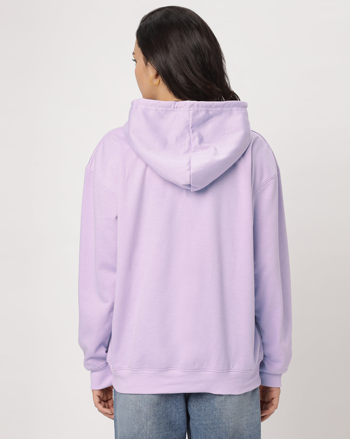 Lavender Oversize Zipper Hoodie