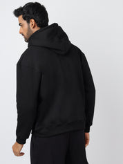 Black Reverse Zipper Hoodie