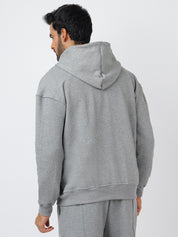Grey Reverse Zipper Hoodie