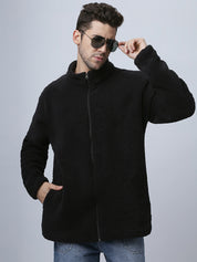 Black Sherpa Zipper Jacket