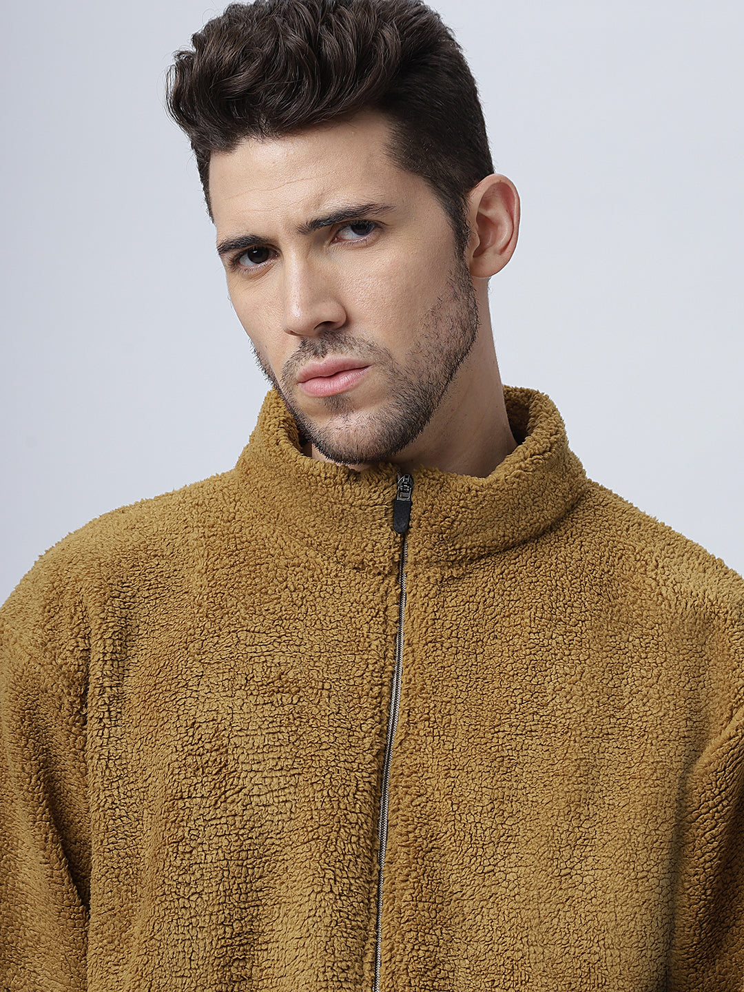 Brown Sherpa Zipper Jacket