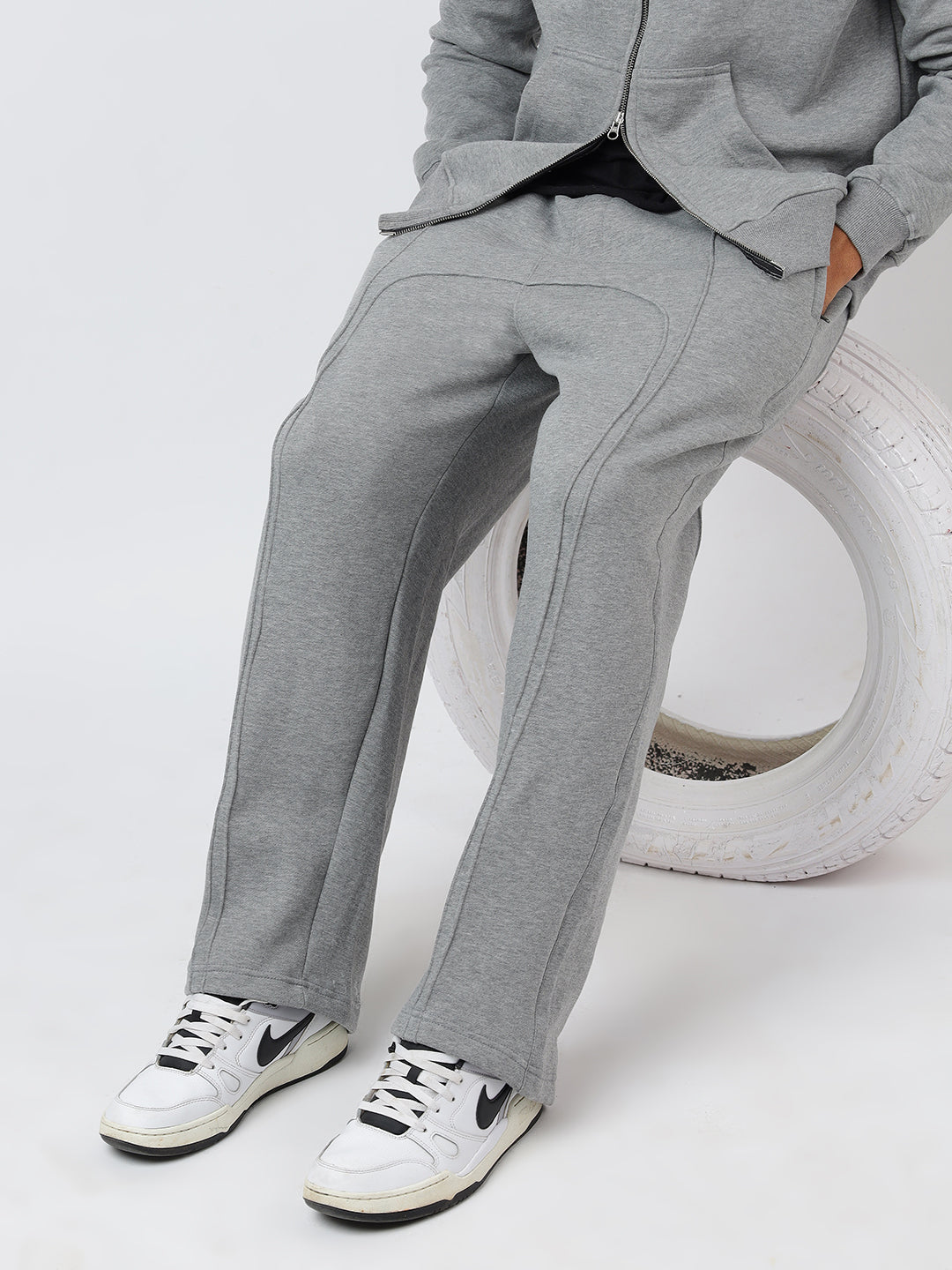 Grey Double Baggy Trackpant