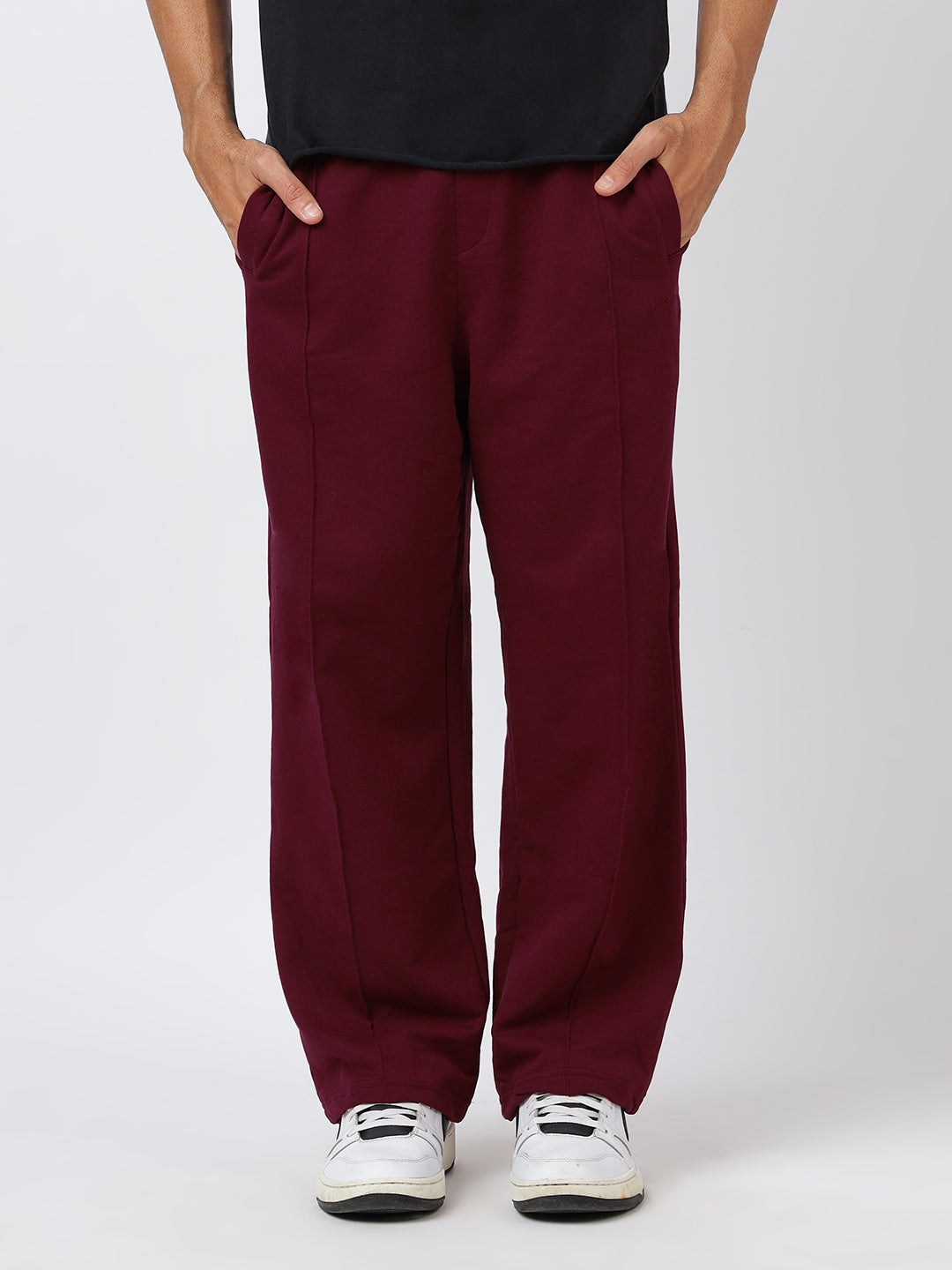 Maroon Baggy Trackpant