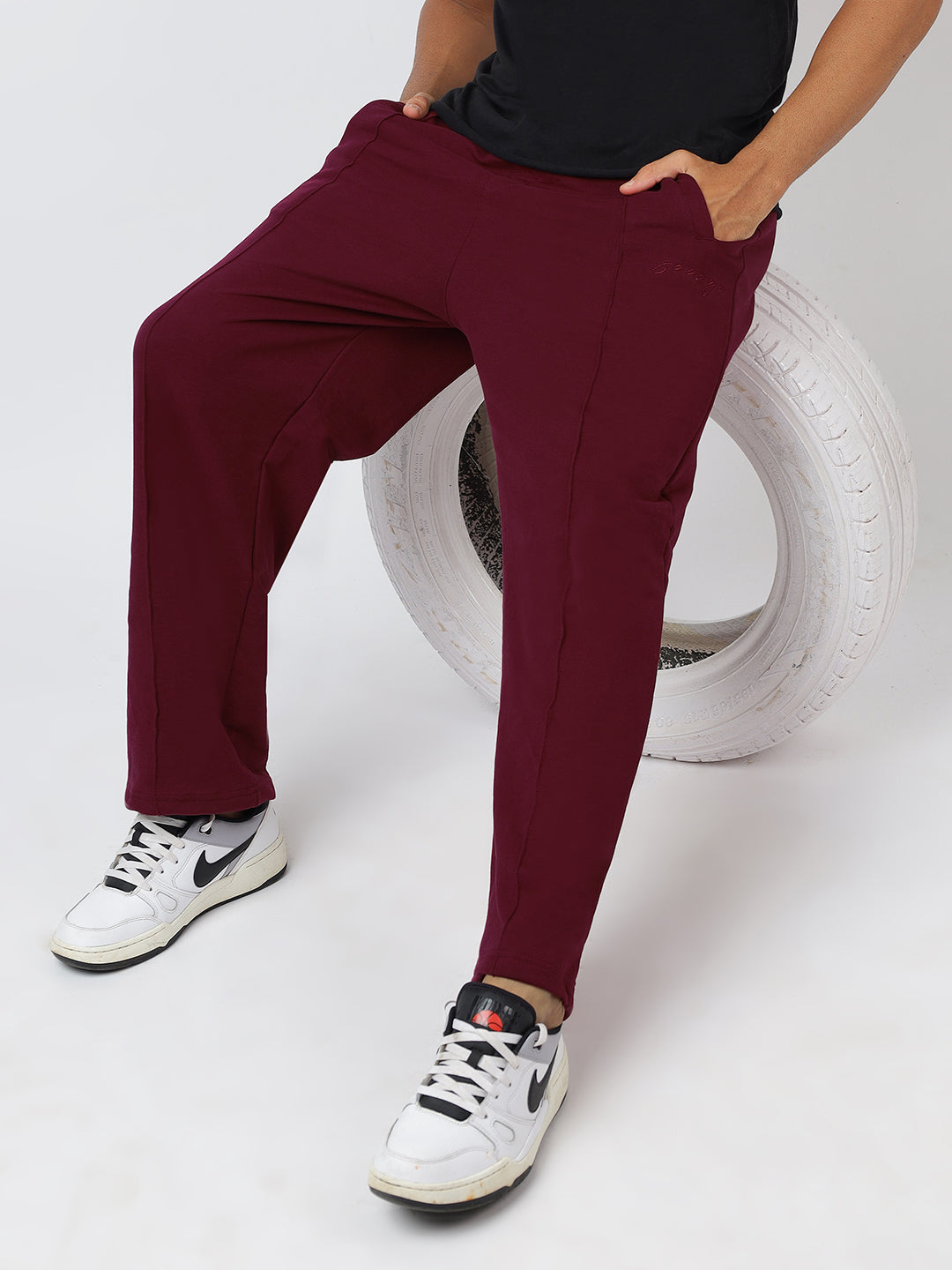 Maroon Baggy Trackpant