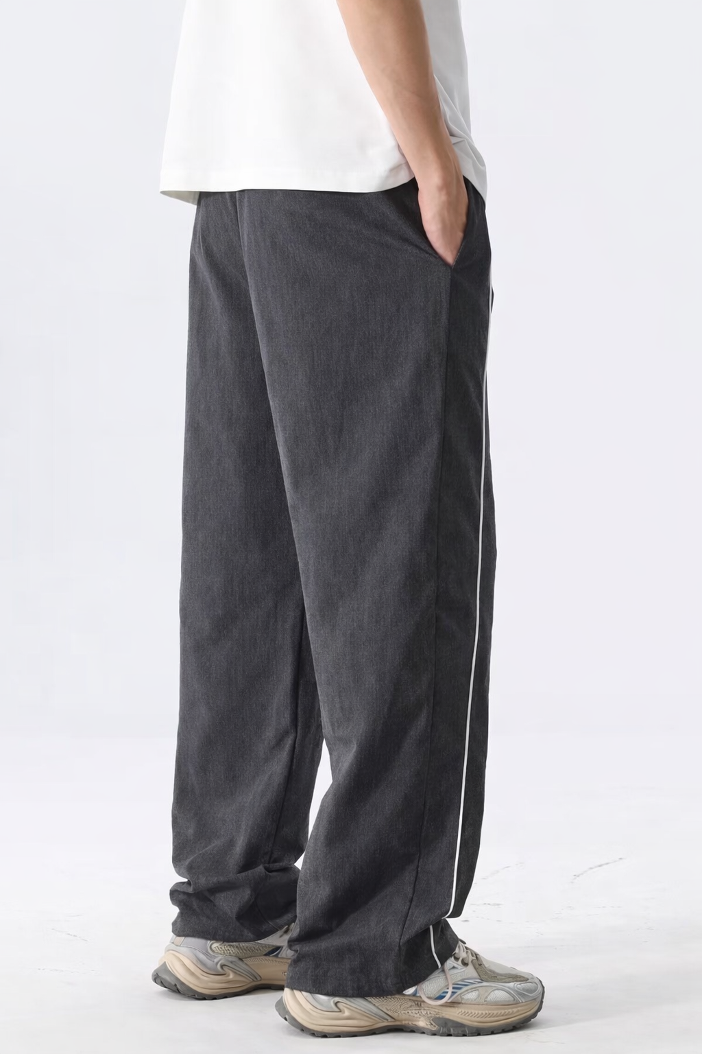 Grey Parchute Baggy Track Pant