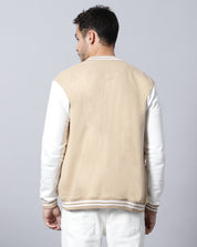 Beige Varsity Jacket