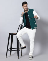 Bottle Green Varsity Jacket