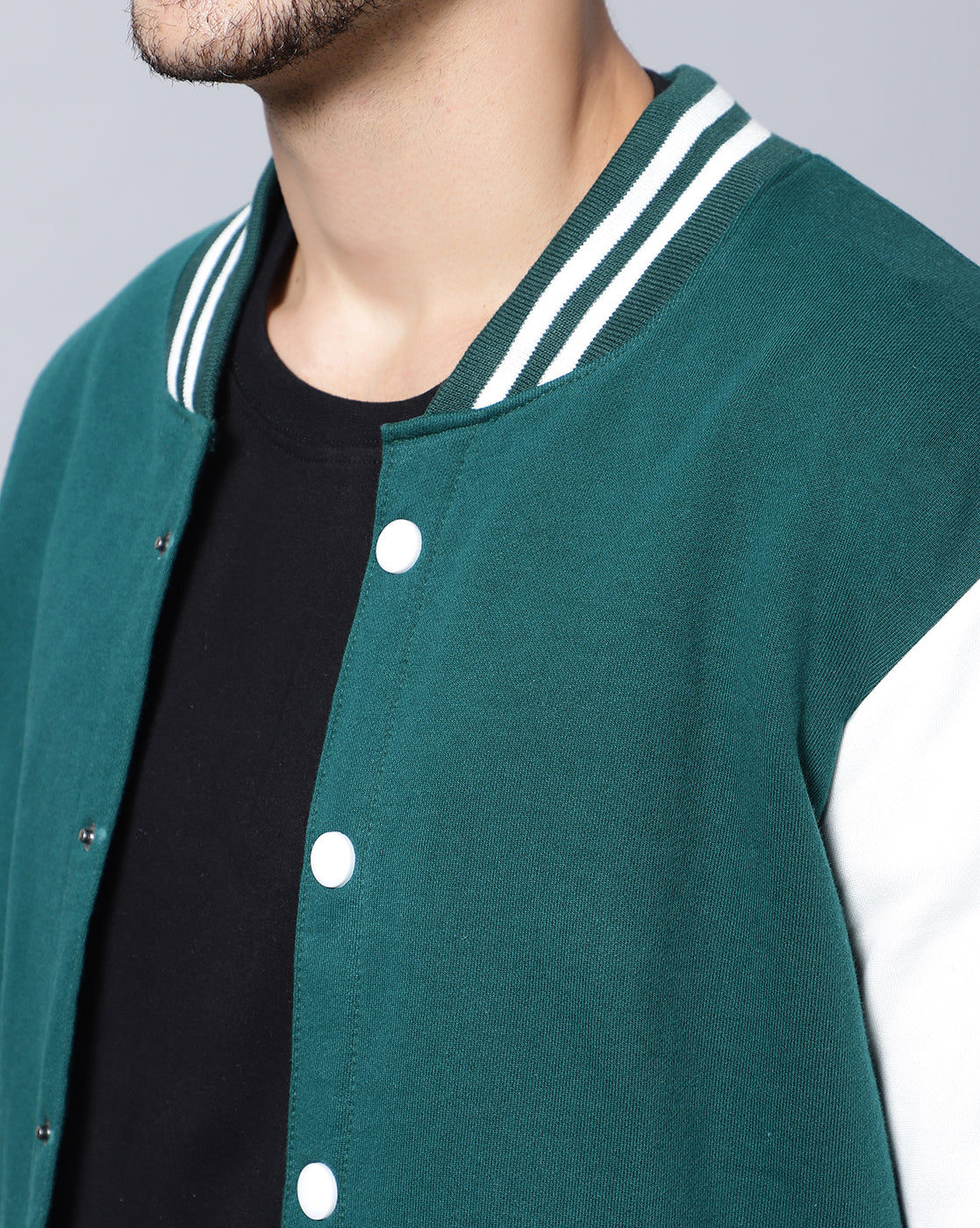 Bottle Green Varsity Jacket