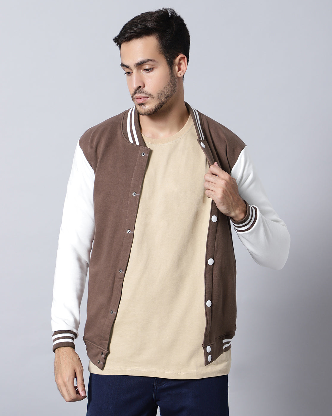 Chocolate Brown Varsity Jacket