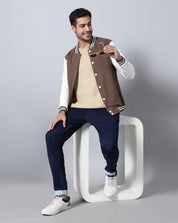 Chocolate Brown Varsity Jacket