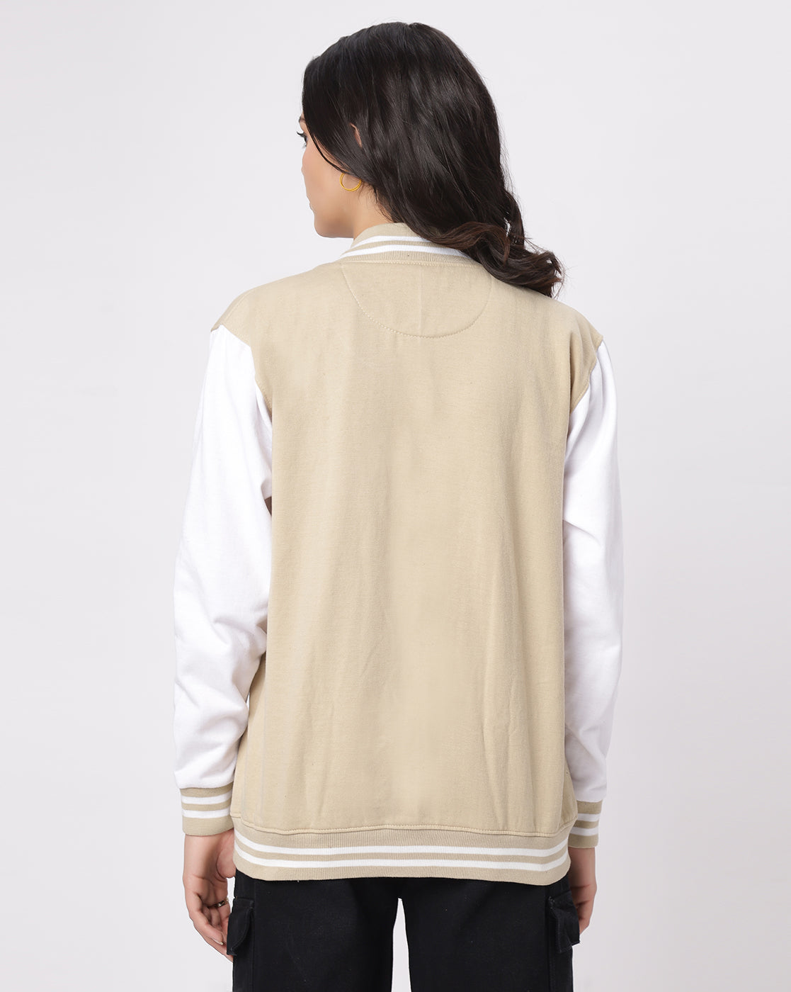 Beige Varsity Jacket