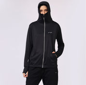 Black UPF Balaclava Zipper Sunscreen Jacket