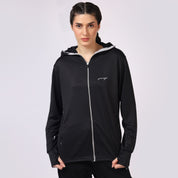 Black UPF Balaclava Zipper Sunscreen Jacket