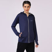 Navy UPF Balaclava Zipper Sunscreen Jacket