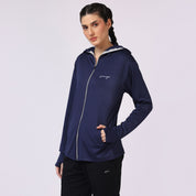 Navy UPF Balaclava Zipper Sunscreen Jacket