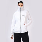 White UPF Balaclava Zipper Sunscreen Jacket