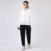 White UPF Balaclava Zipper Sunscreen Jacket
