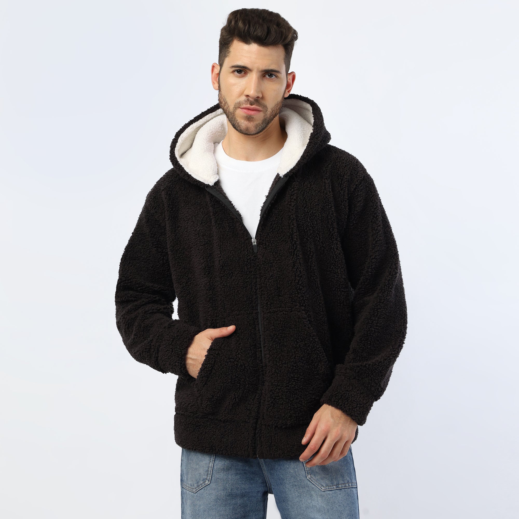 OverSize Black Zipper Hoodie