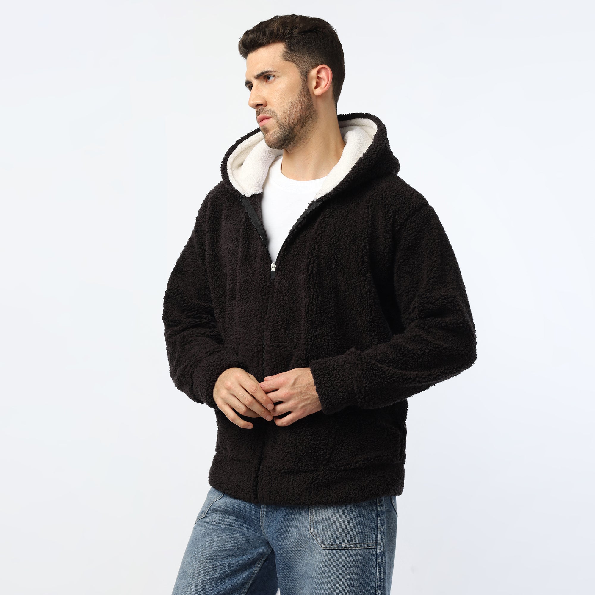OverSize Black Zipper Hoodie