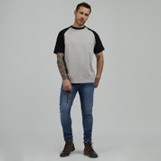 Black Grey Raglan Tshirt