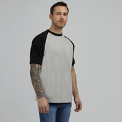 Black Grey Raglan Tshirt